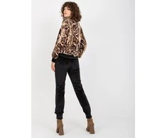 Rue Paris Veliūrinis treningas moterims RP-KMPL-8190-4.18P-juoda-smėlio spalva