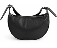 Small Leather Baguette Bag Solier FL47 Corin – Juodas