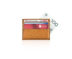 Solier Accessories Kortelių dėklas vyras SOLIER SA13 - Šviesiai rudas