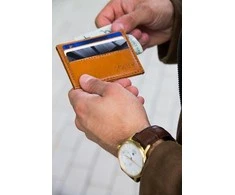 Solier Accessories Kortelių dėklas vyras SOLIER SA13 - Šviesiai rudas