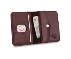 Solier Accessories Piniginė vyrams su skyriumi monetoms SOLIER SW16 SLIM - Ruda kaštoninė