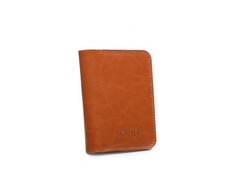 Solier Accessories Piniginė vyrams su skyriumi monetoms SOLIER SW16 SLIM - Šviesiai Ruda