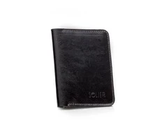 Solier Accessories Piniginė vyrams su skyriumi monetoms SOLIER SW15 SLIM - Tamsiai ruda