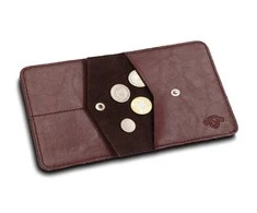 Solier Accessories Piniginė vyrams su skyriumi monetoms SOLIER SW15 SLIM - Tamsi raudona