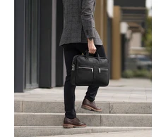 Solier Genuine leather woman s laptop bag FL25 juodas with snake pattern