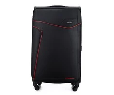 Kelioninis Solier Luggage Didelis lengvas lagaminas L Solier STL1651 - Juodas/raudona