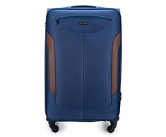 Kelioninis Solier Luggage Didelis lengvas lagaminas L Solier STL1801 - Mėlyna/ruda
