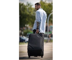 Kelioninis Solier Luggage Vidutinis lagaminas M 23 Solier SOFTFLEX STL2240 - juodas ir rudas