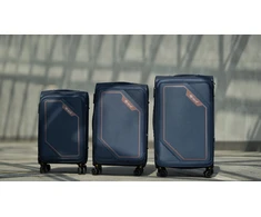 Kelioninis Solier Luggage Vidutinis lagaminas M 23 Solier SOFTFLEX STL2240 - juodas ir raudona
