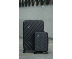 Solier Luggage Kelioninis lagaminas vidutinis M 24 kietas ABS - Solier KYOTO 1071 - Juodas