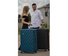 Solier Luggage Kelioninis lagaminas vidutinis M 24 kietas ABS - Solier KYOTO 1071 - Mėlyna