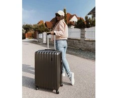 Kelioninis Solier Luggage Vidutinis lagaminas M 22' STL902 ABS - Tamsiai pilka