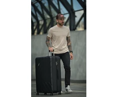 Solier Luggage Didelis 28 XL kietas kelioninis lagaminas - Solier KYOTO 1071 - Juodas