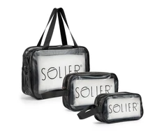 Solier Luggage Suitcase organiser set 6 items Solier SA55 pilkas