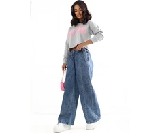 Sublevel Bluza-D10072C02562A-jasny pilka