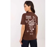 Sublevel T-shirt-D12022AH02645V-ciemny ruda