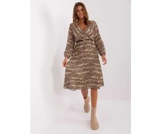 Italy Moda Suknelė-DHJ-SK-10536N-5.03P-juoda-smėlio spalvos
