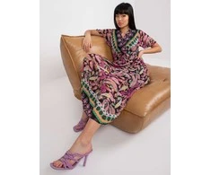Italy Moda Suknelė-DHJ-SK-11331-3,61-juoda-rožinė