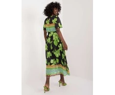 Italy Moda Suknelė-DHJ-SK-11331-5,19-juoda-žalia