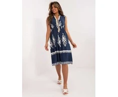 Italy Moda Suknelė-DHJ-SK-12616.13-tamsiai mėlyna
