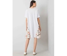 Italy Moda Suknelė-DHJ-SK-13117.41P-balta-smėlio spalvos