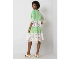 Italy Moda Suknelė-DHJ-SK-13567.41P-balta-žalia