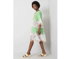 Italy Moda Suknelė-DHJ-SK-13567.41P-balta-žalia