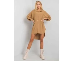 Italy Moda Suknelė-DHJ-SK-13938.02P-tamsiai smėlio spalvos