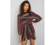 Italy Moda Suknelė-DHJ-SK-15265.90-tamsiai ruda