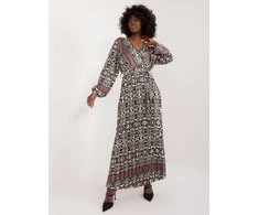 Italy Moda Suknelė-DHJ-SK-16656.13X-juoda-smėlio spalvos