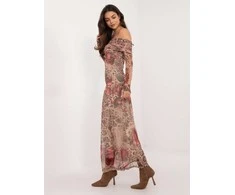 Italy Moda Suknelė-DHJ-SK-18702-1.13P-smėlio spalvos