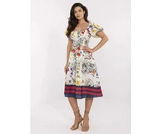 Suknelė Italy Moda Sukienka-DHJ-SK-19396.76-ecru