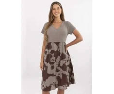 Suknelė Italy Moda Sukienka-DHJ-SK-253701.80-ciemny bezowy