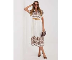 Suknelė Italy Moda Sukienka-IR-SK-2689-2.87-balta ir-ruda