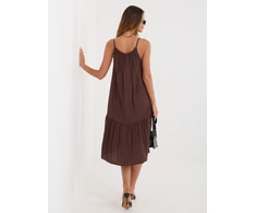 Suknelė Italy Moda Sukienka-IR-SK-6816.16P-ciemny ruda