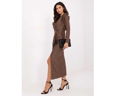 Suknelė Italy Moda Sukienka-IT-SK-21625.84-ciemny bezowy