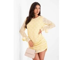 Suknelė Italy Moda Sukienka-IT-SK-9913.30-jasny geltona