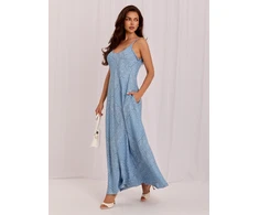Suknelė Italy Moda Sukienka-IT-SK-A9221QYTS.15-šviesiai mėlyna