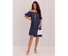Suknelė Italy Moda Sukienka-IT-SK-FL1585TSNZ.11-tamsiai mėlyna