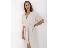 Suknelė Italy Moda Sukienka-MI-SK-121008.84-smėlio spalva