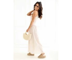 Suknelė Italy Moda Sukienka-MI-SK-22586.62-jasny smėlio spalva
