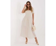 Suknelė Italy Moda Sukienka-MI-SK-26044.79-smėlio spalva