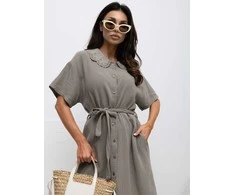 Suknelė Italy Moda Sukienka-MI-SK-3426.91-ciemny bezowy