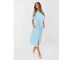 Suknelė Italy Moda Sukienka-MI-SK-3426.91-šviesiai mėlyna