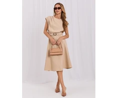 Suknelė Italy Moda Sukienka-MI-SK-3430-1.01-smėlio spalva