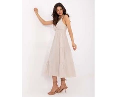 Suknelė Italy Moda Sukienka-MI-SK-62200.76-smėlio spalva