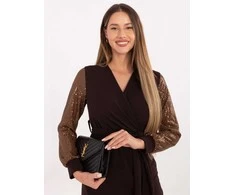 Suknelė Italy Moda Sukienka-MI-SK-67634.99-ciemny ruda