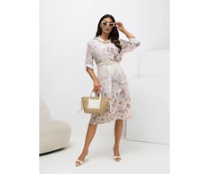 Suknelė Italy Moda Sukienka-MI-SK-82877.12P-smėlio spalva
