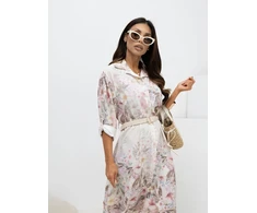 Suknelė Italy Moda Sukienka-MI-SK-82877.12P-smėlio spalva
