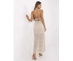 Suknelė Italy Moda Sukienka-MI-SK-88191.63-smėlio spalva